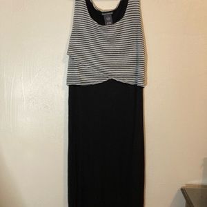 Black and Gray maxi dress
